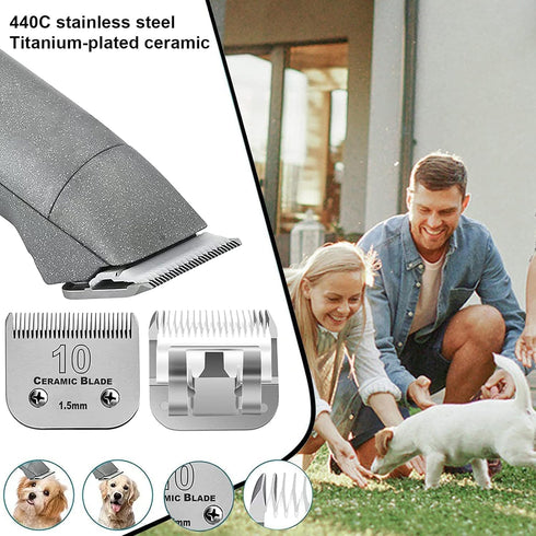 1Pack 10 Blade Dog Groomg Blades Compatible with Pet Clipper/Oster A5/Wahl KM Series Dog Clipper,Ceramic Blade & Stainless Steel Blade...