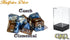 Gate Keeper Games and Dice: Halfsies Dice: Earth Elemental - 7pc Set, Cerulean Blue & Brown, Pearlescent Swirl, 7 Resin Dice for Role Playing Game...