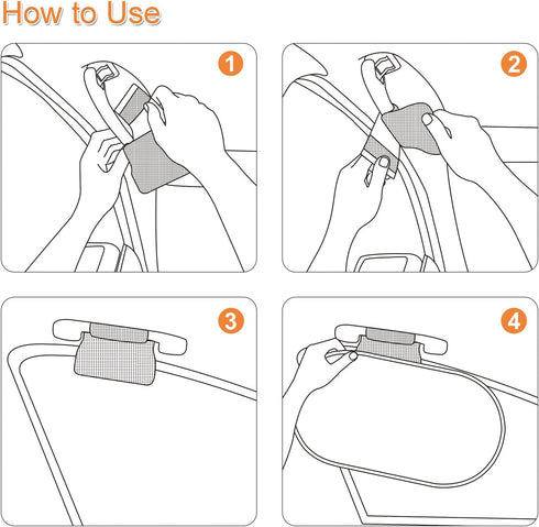 Car Window Sunahde WANPOOL Car Roof Handle Sunshade and Sunlight Blocker for Children and Adults - Silver...