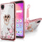 B-wishy Cellular Phone Case for Alcatel TCL A3 A509DL, Glitter Crystal Butterfly Heart Floral Slim TPU Luxury Bling Cute Cover with Kickstand+Stra...
