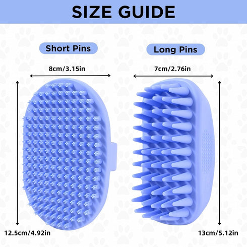 Pet Grooming Bath Brush Cat Dog Brush for Long/Short Hair Rubber Shower Scrubbing and Soothing Massage Essential Puppy Accessories Calming Excelle...