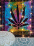 ICC Weed Tapestry Marijuana Wall Hanging leaf Poster Cannabis Hippie Decor Pot Flag Collage Dorm Trippy Bohemian Art psychedelic Small Hippie Rast...