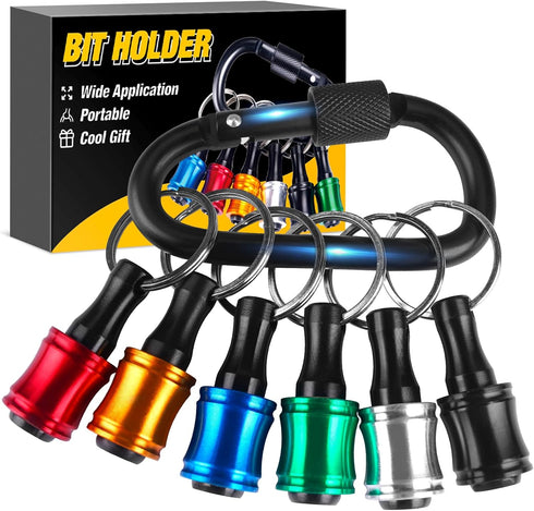 Stocking Stuffers for Men Adults Bit Holder Tools Gifts for Men Gifts Christmas 1/4 Hex Shank Socket Screwdriver Drill Bit Holder Keychain Impact ...