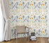 HAOKHOME 93399-1 Floral wallpaper Peel & Stick Purple/Green/White Nursery Wall Paper Boho Stick on Contact Paper 17.7in x 9.8ft...