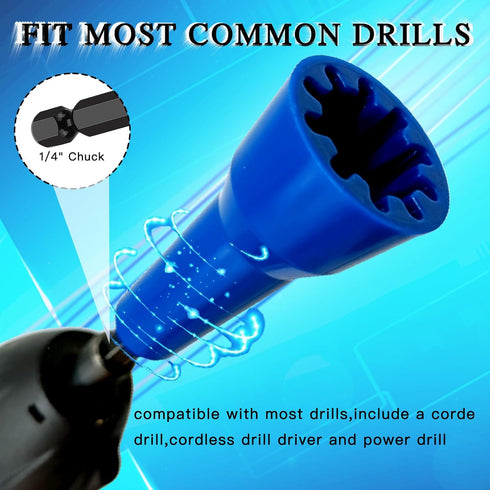 Wire Nut Driver, Spin Twist Wire Connector Socket,Wire Twisting Tool, Wire Connector Driver with 1/4" Chuck, Enhanced Wiring Efficiency, 2*Wire Tw...