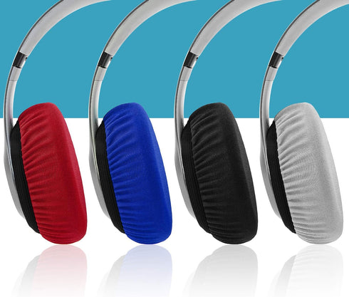 Flex Fabric Earpads Cover Protectors with Stretchable and Washable Lycra for Beats Studio 3/2 Bose QC35 25 15 and Other Headphones with 3-4 Inch E...