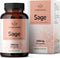 HERBAMAMA Sage Capsules - 1000 mg, 100 Capsules - Salvia Officinalis Supplement Promoting Brain Function, Immunity & Digestive Wellness - Vegan, N...