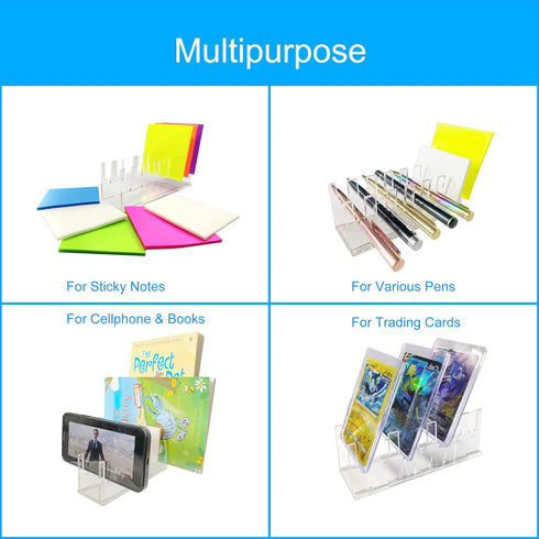 iKyce Sticky Notes Pad Holder Clear, Acrylic Sticky notes Dispenser, Funny Desk Supplies Organizer That Can Be Easily Assembled By Yourself (78020...