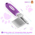 Dematting Undercoat Rake Comb for Dogs & Cats with Long 2.5-In Stainless Steel Safety Blades for Removing Knots, Mats & Tangles - Pet Grooming Des...