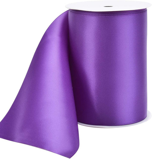 YAMA Double Face Satin Ribbon Roll - 4 inch Wide Solid Color Craft Ribbon, Great for Chair Sash,Making Bow, Sewing and Wedding Bouquet- 5 Yard/Spo...