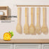 6-Piece Bamboo Wooden Spoons for Cooking Wood Spatula Spoon Nonstick Kitchen Utensil Set with 3-Piece Bamboo Take Along Reusable Utensil Set for H...