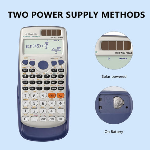 Scientific Calculators, Solar Scientific Calculator Large Screen 417 Function, Calculators Very Suitable for High School and College Students Calc...