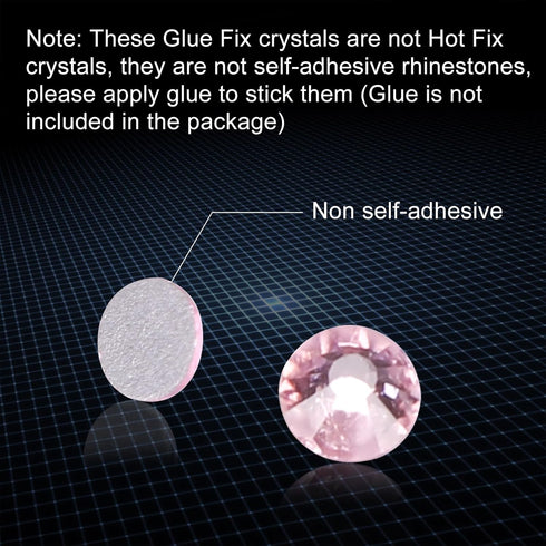 Jollin Glue Fix Crystal Flatback Rhinestones Glass Diamantes Gems for Crafting Nail Art Crafts Decorations Clothes Shoes 4.8mm (ss20 576pcs, Pink)...