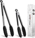 Kitchen Tongs, Stainless Steel Silicone Tongs for Cooking 600ºF High Heat-Resistant BBQ Grilling Locking Tongs, Set of 2-9" and 12"...