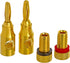 Cmple - Open Screw Type Gold Plated Speaker Banana Plugs for Amplifiers, Speaker Wire, Home Theater, Wall Plates 1 Pair...