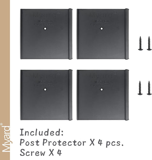6x6x6 Inches Post Protector with Screws, Inner Size 5.5"x5.5", Protect Mailbox, Deck & Fence Posts from Damage to Lawn Maintenance Equipment, Fit ...
