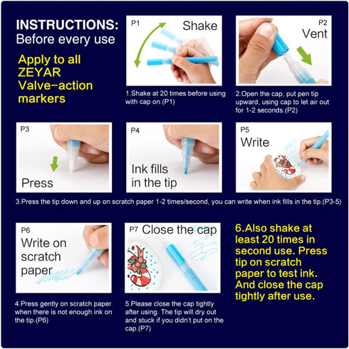 ZEYAR Liquid Chrome Marker Paint Marker, Shiny Silver Marker Pen for most surfaces, High-gloss display effects, Dual tips: Extra Fine and Medium P...