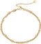 PAVOI 14K Gold Plated Charm Link Chain Anklets for Women | Dainty Cubic Zirconia Boho Dot Evil Eye Star Station Solitaire Pearl Beaded Festival Ad...