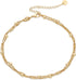 PAVOI 14K Gold Plated Charm Link Chain Anklets for Women | Dainty Cubic Zirconia Boho Dot Evil Eye Star Station Solitaire Pearl Beaded Festival Ad...