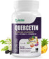 Quercetin with Bromelain, Quercetin 500mg Capsules, Vitamin C & D3, Zinc and Elderberry - Advanced Lung Immune and Respiratory Support Supplement ...