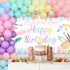 Art Birthday Party Decorations Girl - Pastel Art Balloon Garland Arch Kit with Macaron Art Paint Happy Birthday Backdrop, Art Painting Artist Draw...