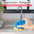 6 Pcs Dog Dual Sided Scrub Sponge Cleaning Sponges Cute Temperature Sensitive Dish Sponges for Washing Dishes Non Scratch Household Multi Use Spon...