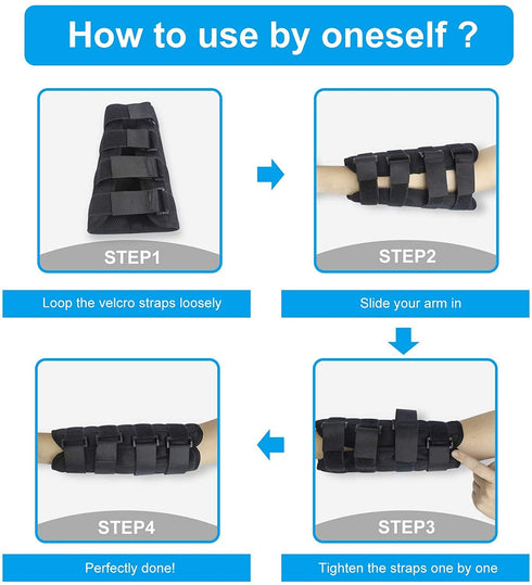 Adult Kid Elbow Brace Splint Cubital Tunnel Syndrome Adjustable Elbow Support Brace Fracture Immobilizer Protector Tennis Arm Stabilizer Night Sle...