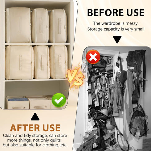 Ultra Space-Saving Self-Compression Organizer, Storage Tote for Space Saving, Clothes Compression Bag, Expandable Moving Organizer Bags for Comfor...