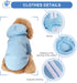 Dog Hoodie, Dog Clothes Sweater Dog Jumpsuit Fleece Sweatshirt Dog Outfit Dog Winter Clothes Cotton Puppy Hoodies for Small Medium Large Dogs Cats...