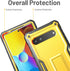 FITO for Google Pixel 6A Case, Dual Layer Shockproof Heavy Duty Case with Tempered Glass Screen Protector Built-in Kickstand (Yellow)...