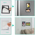 CRUGLA 4x6 Magnetic Picture Frames for Refrigerator 12 Packs, Modified Magnetic Sheet with Self Adhesive Backing, Black 4 by 6 Photo Frame Set for...