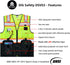 Vest Reflective with Pockets and Zipper, High Visibility Mesh ANSI Class 2, Made with 3M Reflective Tape, Yellow and Black Large...