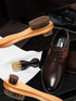4 Pieces Horsehair Shine Shoes Brush kit Polish Dauber Applicators (D)...