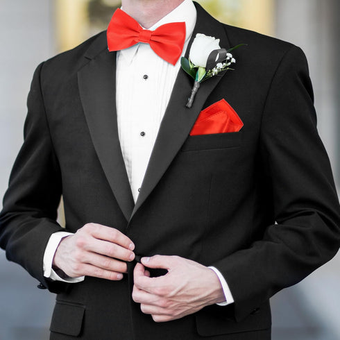VICASKY 3pcs Mens Formal Woven Satin Cummerbund Mens Premium Cummerbund Adjustable, Bow Tie, Handkerchief Mens Cummerbund Bow Tie Set, Include Cum...