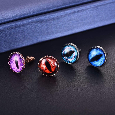 DROLE 100Pcs 12mm Assorted Eye Covered Cabochons Flatback Cabs Animal Doll Evil Eye Cabochon for DIY Crafts Jewelry Making...