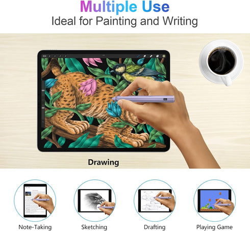 Stylus Pen for iPad 2018-2023 with Palm Rejection, Active Pencil for iPad 10th/9th/8th/7th/6th Generation, for iPad Pro 11/12.9 inch, for iPad Air...