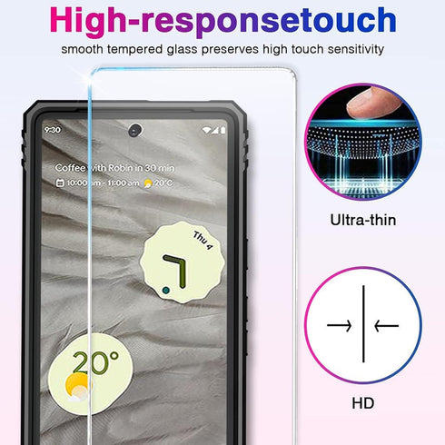 for Google Pixel 7A Case with Screen Protector, Military Grade Armor Shockproof Heavy Duty Protective Cover Pixel 7A Phone Case with Kickstand Mag...