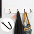 Metal J Shaped Iron Hooks, 1.4 Inch Wall Mounted Single Hooks, Simple Hanger Hook for Coats, Bags and Key, Black (10Pcs)...