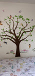 Amaonm Removable Cartoon Giant Brown Tree Wall Decals DIY Leaves Wall Sticker Peel and Stick Wall Decor for Nursery Kids Girls Nursery Room Bedroo...