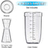 4 pcs Clear Cocktail Shaker Set 2 pcs Plastic bar Shaker with 2 pcs Plastic Cocktail Double Measuring Jigger...