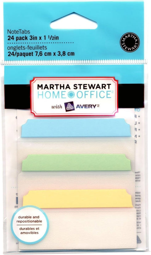 Martha Stewart Home Office with Avery NoteTabs, 3" x 1.5", 24 Pack...