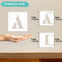 Letter Stencils 4 Inch, 43 Pcs Letter and Number Stencil, Alphabet Stencils Reusable Plastic Drawing Templates Kits with Symbol for Painting on Wo...