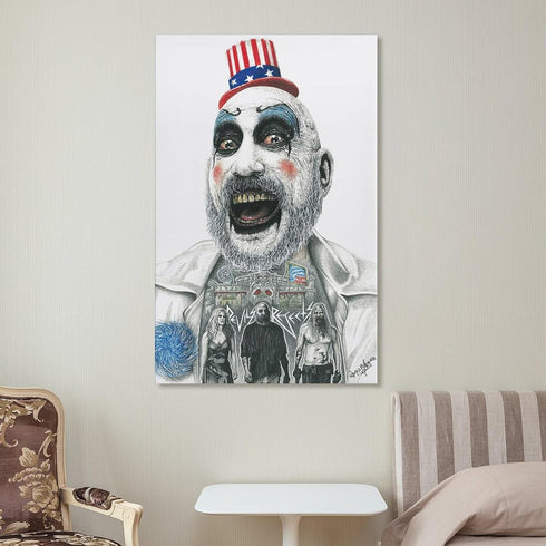 House of 1000 Corpses Horror Movie Posters Tattoo Captain Spaulding Cool Posters Poster Decorative Painting Canvas Wall Art Living Room Posters Be...