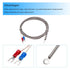 MECCANIXITY K Type Thermocouple Temperature Sensor PT100 6mm Ring High Temperature Probe 6.6ft Wire 0 to 600°C(32 to 1112°F) Stainless Steel...