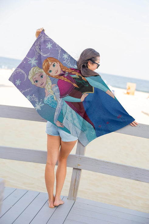 Jay Franco Frozen 2 Snowflake Sister Bath/Pool/Beach Towel, Multi 28” x 58”...