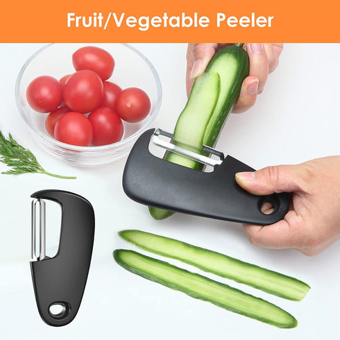 Kitchen Unique Gadgets Set 6 Pieces, Space Saving, Cheese Grater, Bottle Opener, Fruit Vegetable Peeler, Pizza Cutter, Garlic Ginger Grinder, Herb...