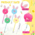 16 Pcs Pom Pom Fluffy Pen Cute Bunny Pen Fur Fuzzy Pen Colorful Novelty Pen Black Ink Easter Pens Cartoon Ballpoint Pens Graduation Gift for Kids ...
