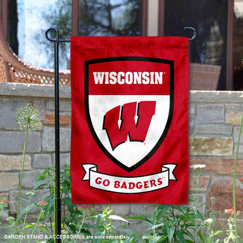 College Flags & Banners Co. Wisconsin Badgers Shield Garden Flag...