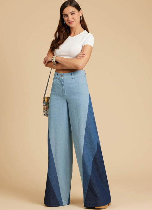 McCall's Misses' Patchwork Shorts and Pants Sewing Pattern Kit, Design Code M8408, Sizes 16-18-20-22-24...