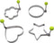 Excelity 4 Sets Stainless Steel Fried Egg Shaper Poachers Pancake Ring Mold for Kitchen Cooking Breakfasts Tools...